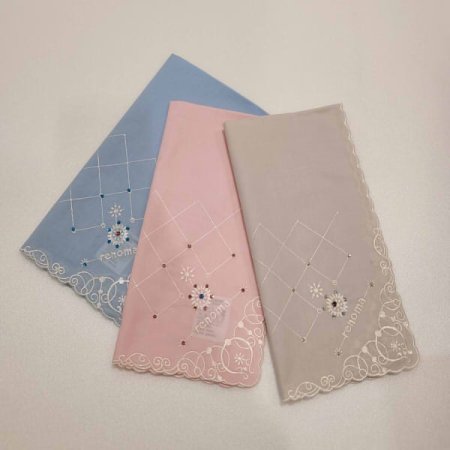 레노마 큐빅 자수 손수건