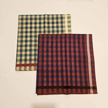 남녀1매 선염 체크 손수건