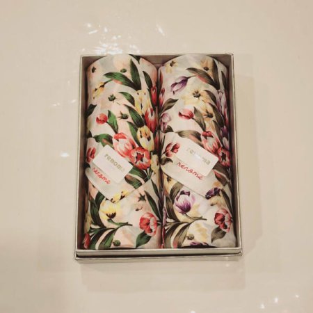 레노마 남녀2매 나염 손수건 세트