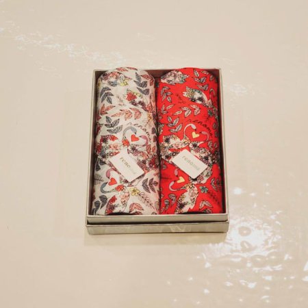 레노마 남녀2매 선염 손수건 세트