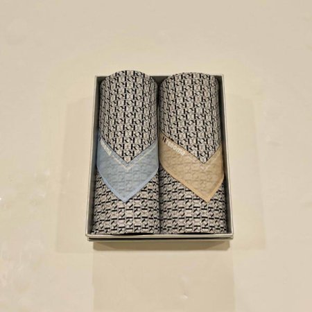 레노마 남녀2매 나염 손수건 세트