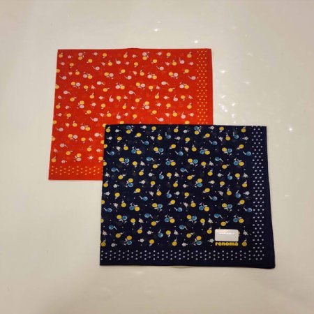 레노마 남녀1매 나염 손수건