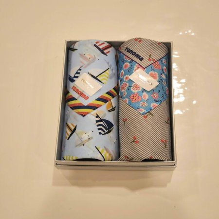 레노마 남녀2매 나염 손수건 세트