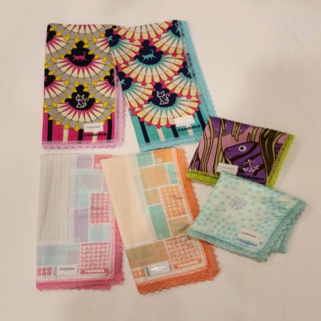 레노마 남녀1매 큐빅레이스 손수건4종 택1