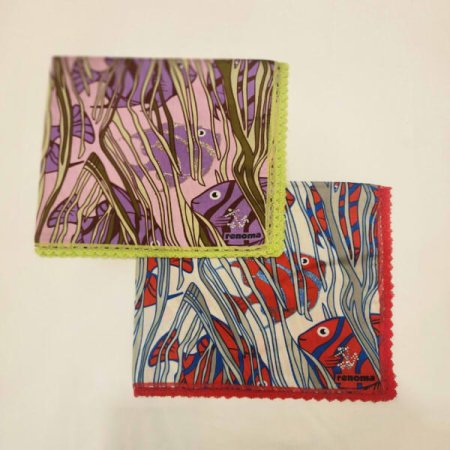 레노마 남녀1매 큐빅레이스 손수건