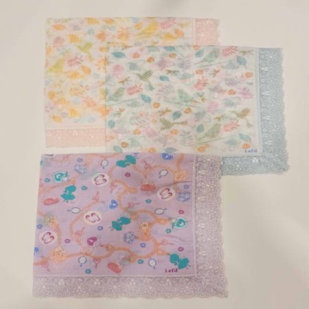 아이엘드 남녀1매 사면 레이스 손수건