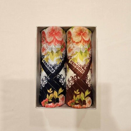 레노마 남녀2매 나염 손수건 세트