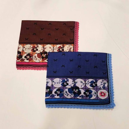 레노마 남녀1매 큐빅 레이스 손수건