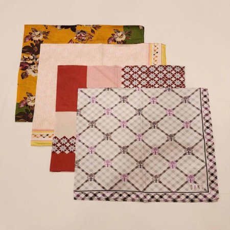 남녀1매 쁘띠 면실크 스카프 4종 택