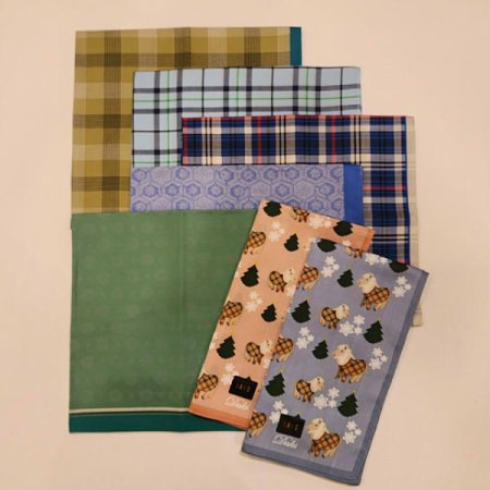 남녀1매 선염 손수건6종 택1