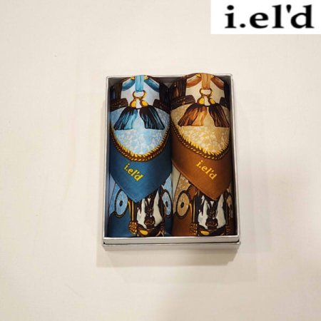 아이엘드 남녀2매 나염 손수건 세트