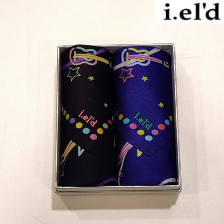 아이엘드 남녀2매 나염 손수건 세트