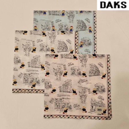 남녀1매 나염 손수건 2존 택1