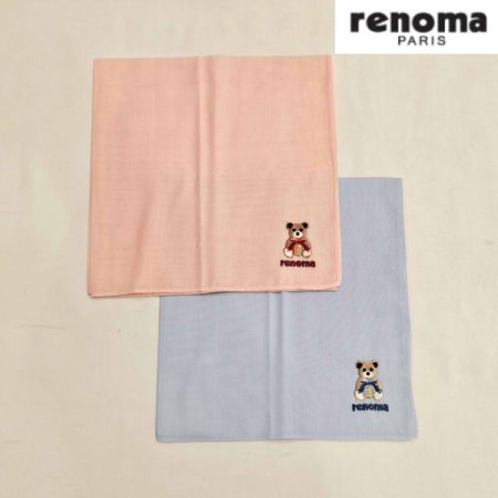 레노마 남냐1매 수입 자수 손수건