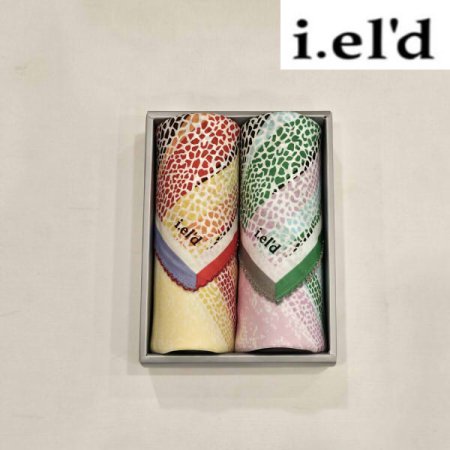 아이엘드 남녀2매 나염 손수건 세트