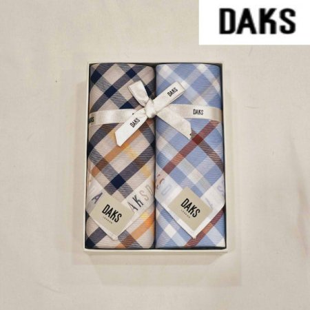 남녀 2매 체커드 컬러타입1 프린팅 손수건 선물 세트