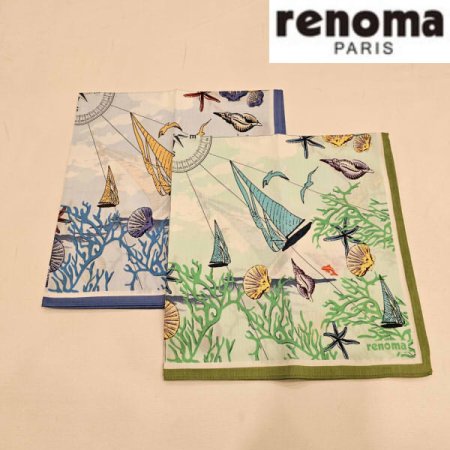 레노마 남녀1매 나염 손수건