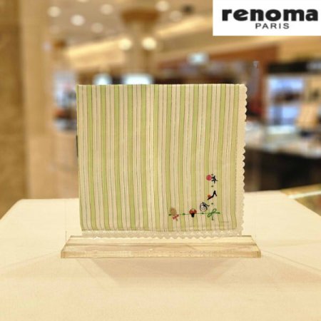 레노마 남녀1매 자수 손수건