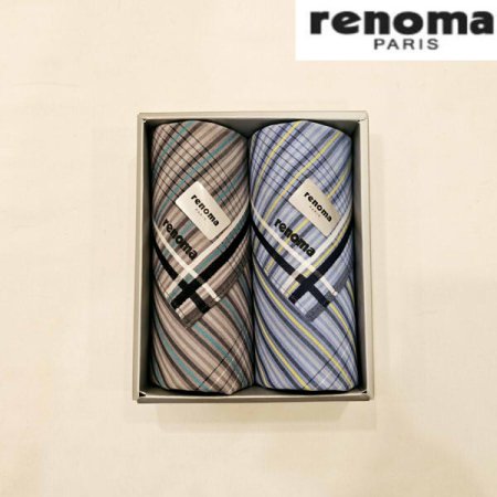 레노마 남녀2매 선염 손수건 세트