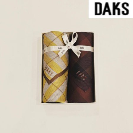 닥스 손수건 세트 남녀2매 선염