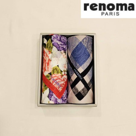 레노마 남녀혼합 2매 손수건 세트