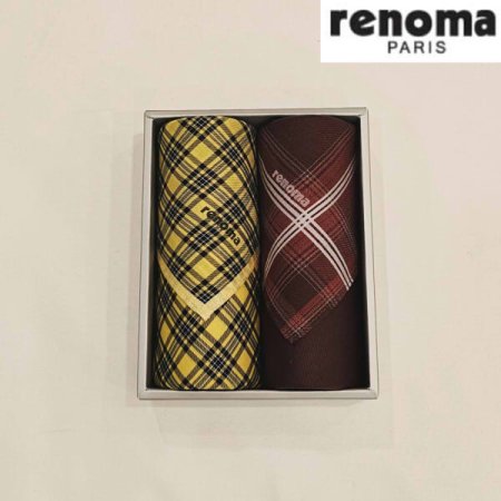 레노마 남녀2매 선염 손수건 세트