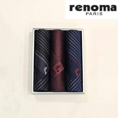 레노마 남녀3매 선염 손수건 세트