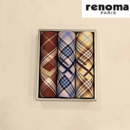 레노마 남녀3매 선염 손수건 세트