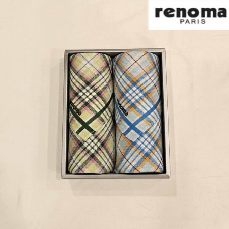 레노마 남녀2매 선염 손수건 세트