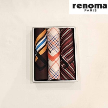 레노마 남녀3매 선염 손수건 세트