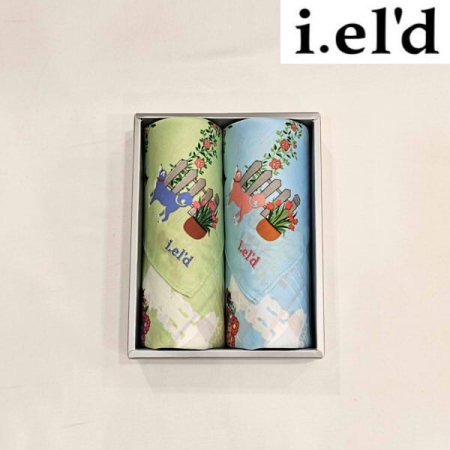 아이엘드 남녀2매 나염 손수건 세트