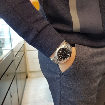 클래식 쿼츠 메탈 남성시계