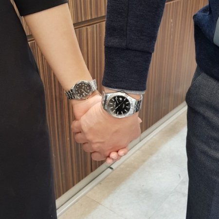 클래식 쿼츠 메탈 커플시계