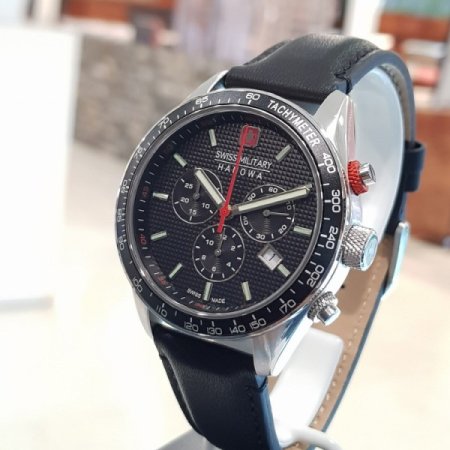 스위스밀리터리 남성 가죽시계