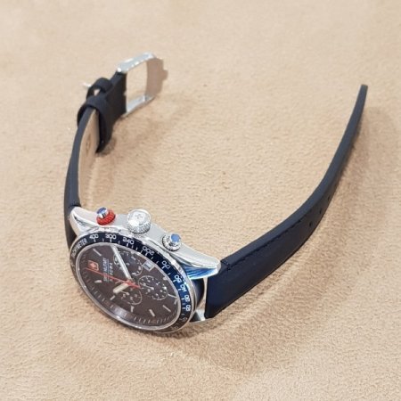 스위스밀리터리 남성 가죽시계