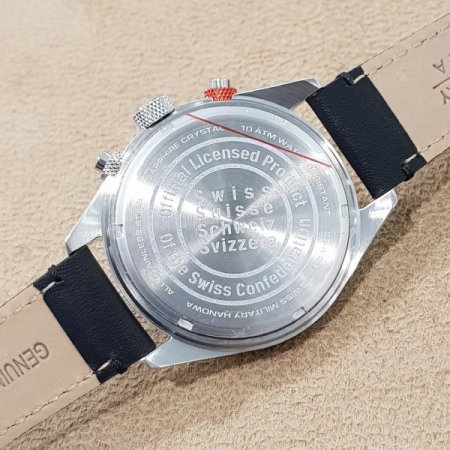 스위스밀리터리 남성 가죽시계