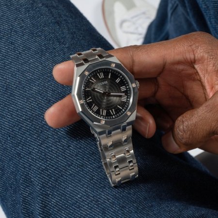 실버 어셋 메탈 남성시계