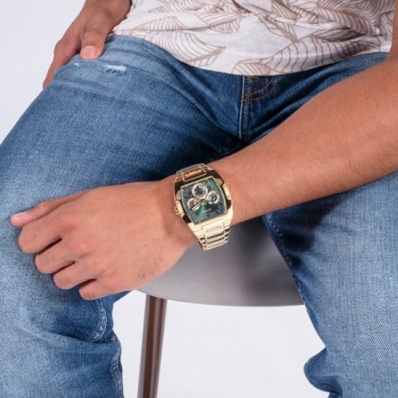 골드 피닉스 메탈 남성시계