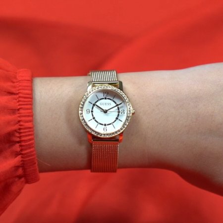 골드 크리스털 멜로디 여성시계