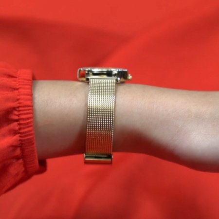 골드 크리스털 멜로디 여성시계