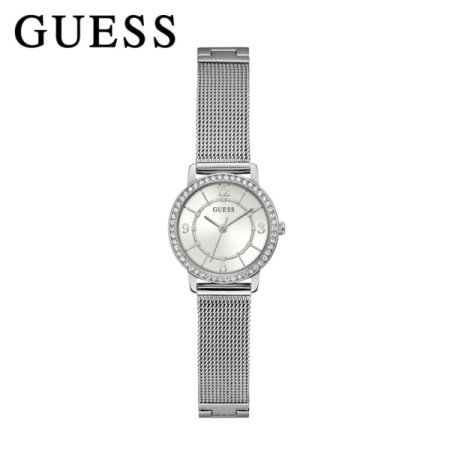 실버 크리스털 멜로디 여성시계