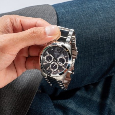 실버 젠 메탈 남성시계