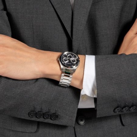 실버 젠 메탈 남성시계