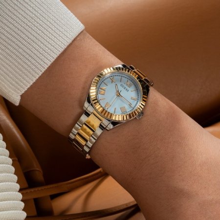 세이코 골드 블루 미니 루나 여성시계