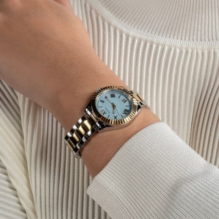 세이코 골드 블루 미니 루나 여성시계