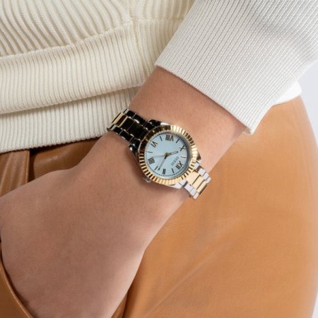 세이코 골드 블루 미니 루나 여성시계