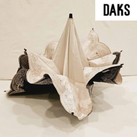 프리미엄 3단 수동 스팽글 자수 양산