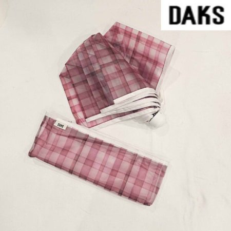 3단 수동 슬림 체크 비닐 우산