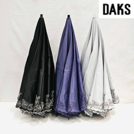 3단 수동 자수 양산