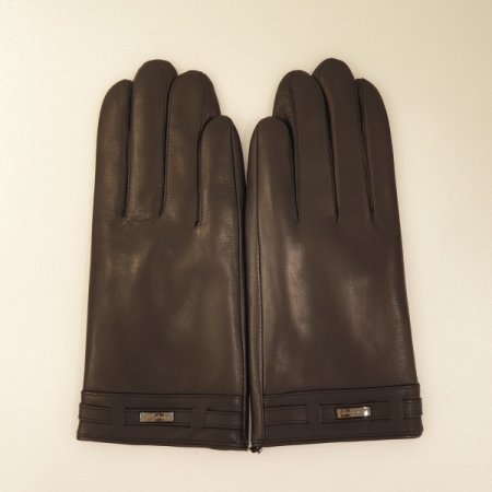 벨티드 장식 포인트 남 가죽 장갑